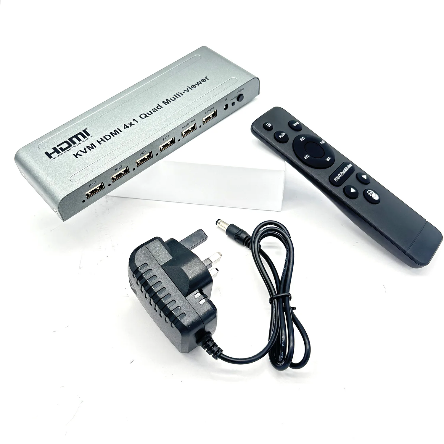 4K HDMI Multiviewer 4x1 Quad Multi-viewer Seamless Switcher 4 In 1 Out 1080p 60hz 6 Split Modes for PS4 Camera PC To TV Monitor