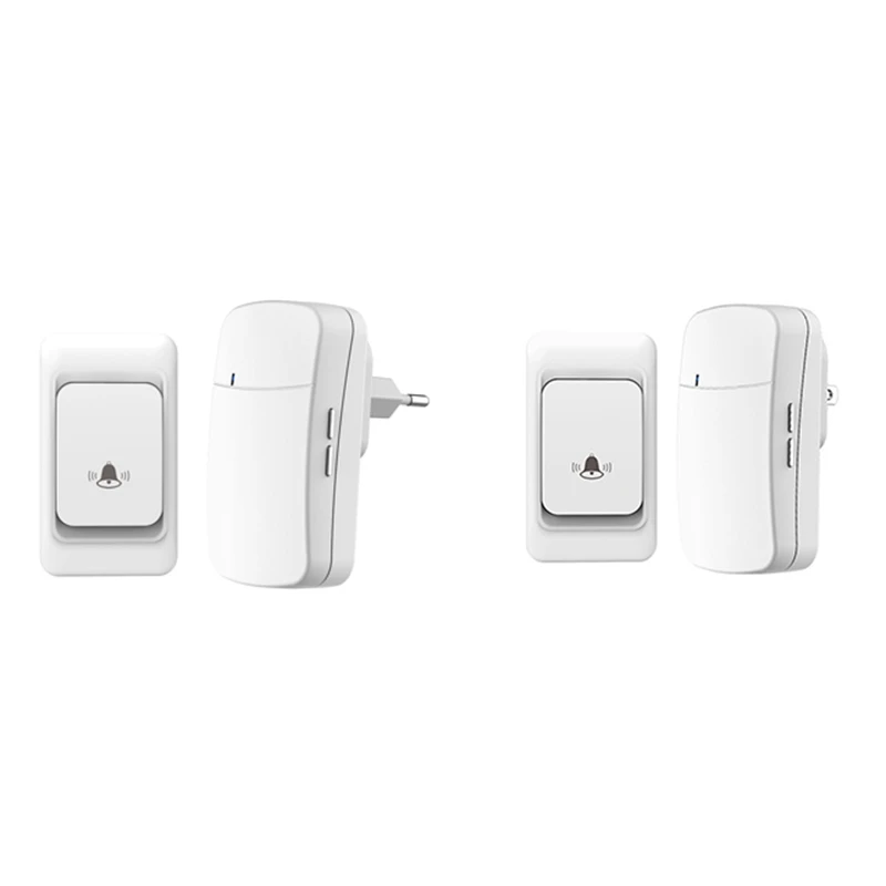 Outdoor Door Bell Wireless Door Bell 300M Remote Control Door Bell Chime Kit EU Plug