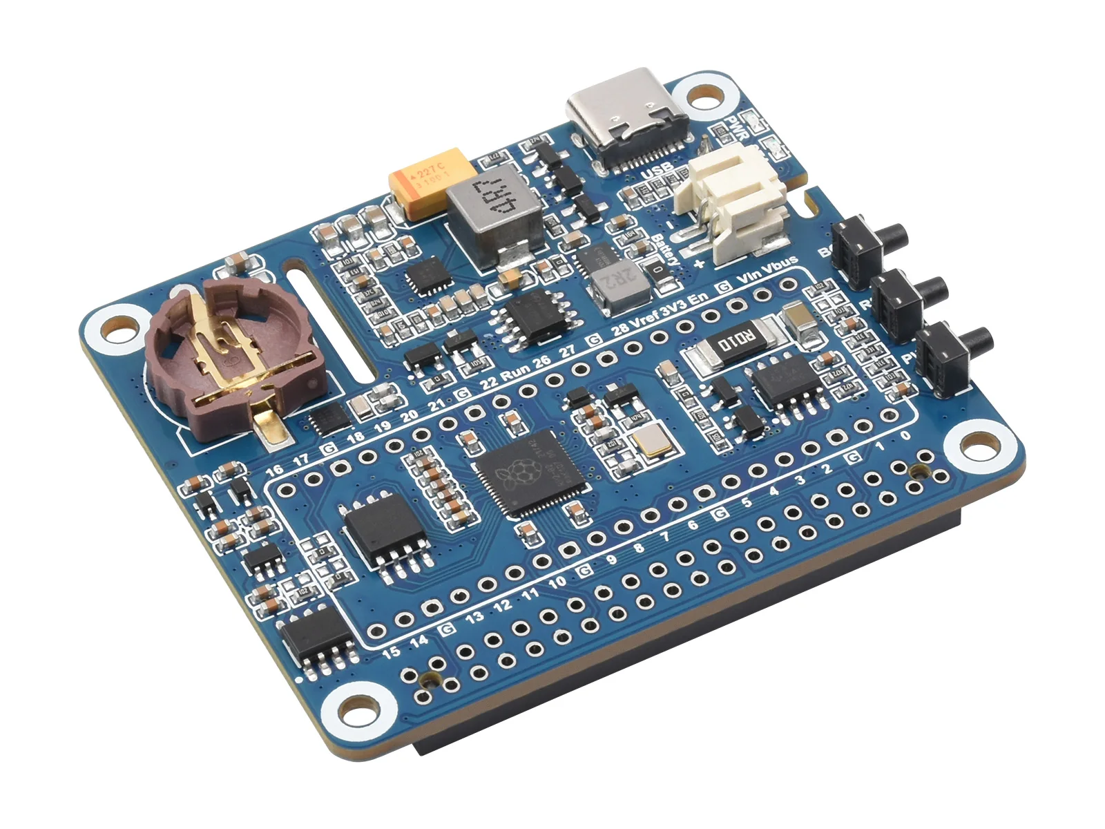 

Waveshare Power Management HAT For Raspberry Pi, Supports Charging And Power Output At The Same time, Embedded RTC And Multiple