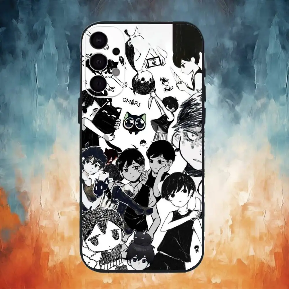 O-Omori ゲームフォンケース サムスン S25、S24、S21、S22、S23、S30、ウルトラ、S20、プラス、Fe、ノート、10、9、5G ブラックカバー