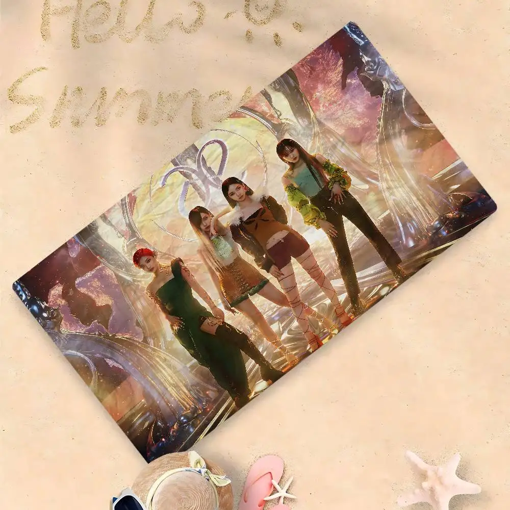 Korean Kpop Group A-Aespas Microfiber Printed Beach Towel Mountain Climbing Yoga Beach Swimming Running Absorbent Soft Towel