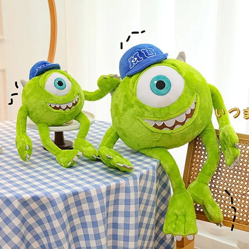 Disney Monsters University Mike Wazowski Plush Doll Toys Stuffed Throw Pillow Sofa Back Cushion Room Decoration Kids Xmas Gifts