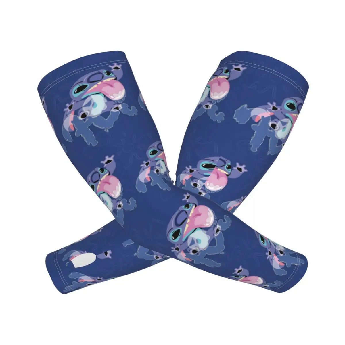 Custom Stitch Cooling Sun UV Protection Arm Sleeves Men Women Athletic Sports Tattoo Cover Up for Cycling