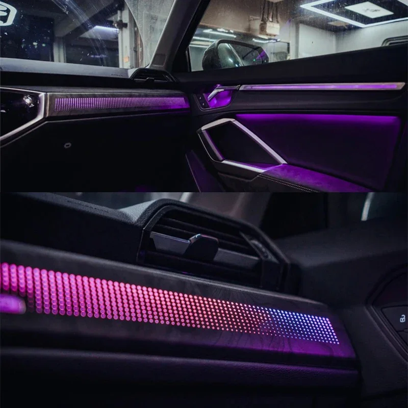 30 Colors illuminated Dashboard Panel LED Ambient Light For Audi Q3 RSQ3 2019-2023 Interior Decorative Atmosphere Lamp