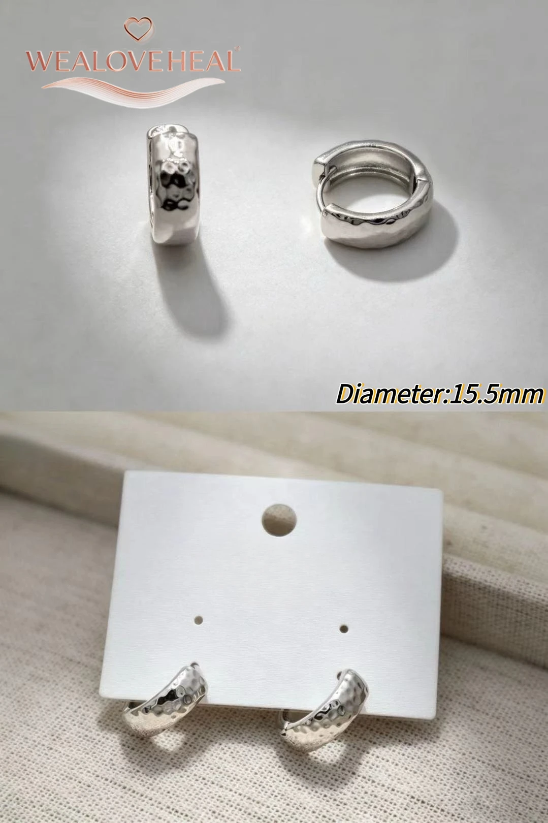 ohrringe damen, ohrringe, Rhodium-Plattierte Messing Huggie Creolen Minimalistische Geometrische Strukturierte Designs, Eleganter Alltagsschmuck Geschenk für Frauen – Detail 32
