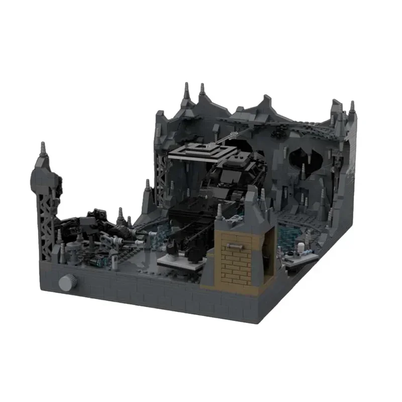 Moc Bouwstenen Heldenfilm Model Batcave Diorama Speelset Technologie Modulaire Blokken Geschenken Kerstspeelgoed Diy Sets Assemblage