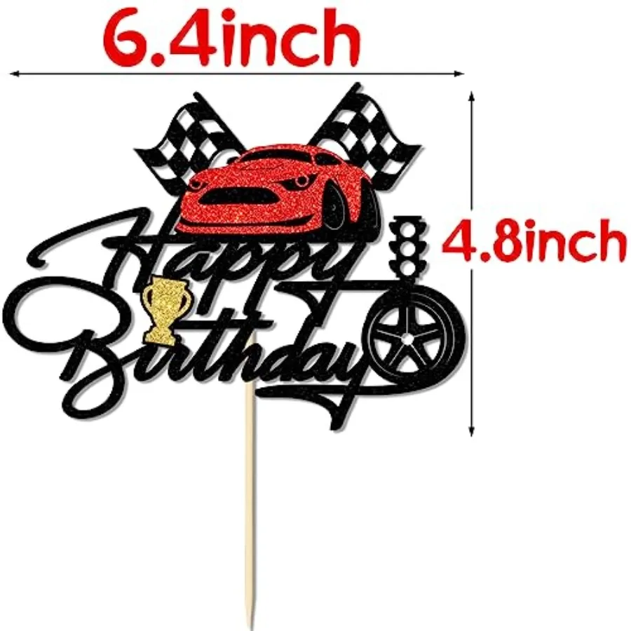 Dekoracja tortu wyścigowego na urodziny dla chłopców i dziewczynek