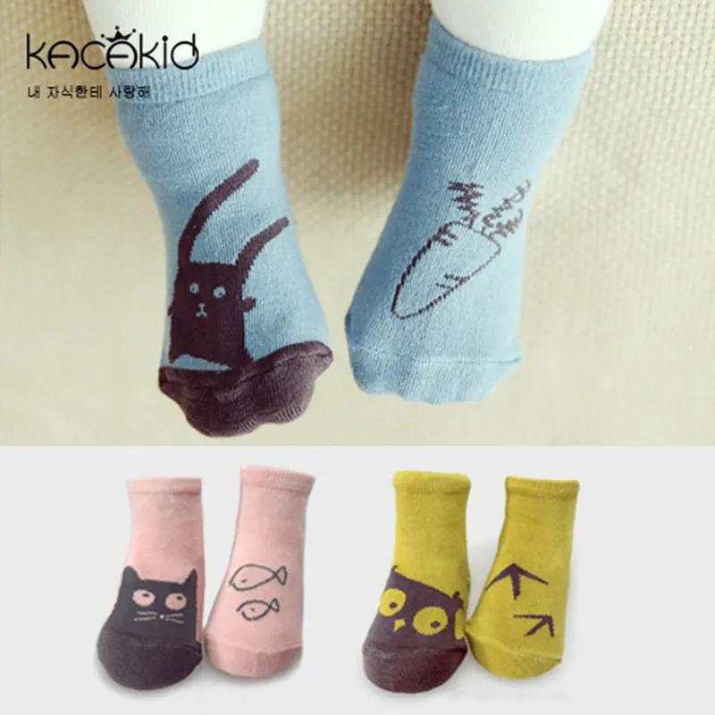 New Arrival Newborn Socks Cartoon 100% Cotton Baby Socks No-slip Infant Cotton Socks