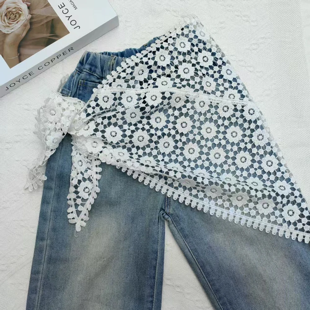 Floral Lace Bandana For Women Vintage Crochet Lace Triangle Scarf Boho Summer Beach Headscarf Irregular Butt Curtain Accessory - view 6