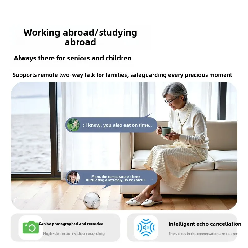Electronic Pet Air Family Intelligent Emotional Companion Robot APP Controlled Voice Interactive Remote Camera Mobile Monitoring