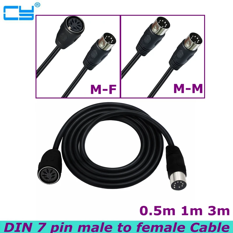 

3m DIN 7pin Male to Male, Male to Female Computer/Medical Device Large DIN Connection Line Signal Transmission, System Control