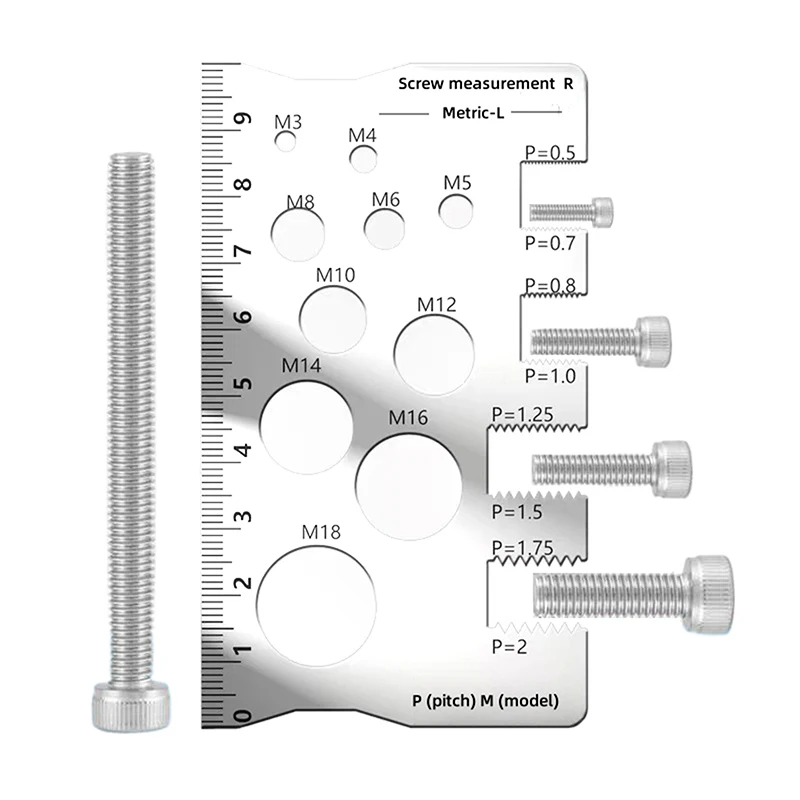 

Reliable Screw Space Measurement Ruler, Thread Pitch Gauge for Craft Industry and Home Use