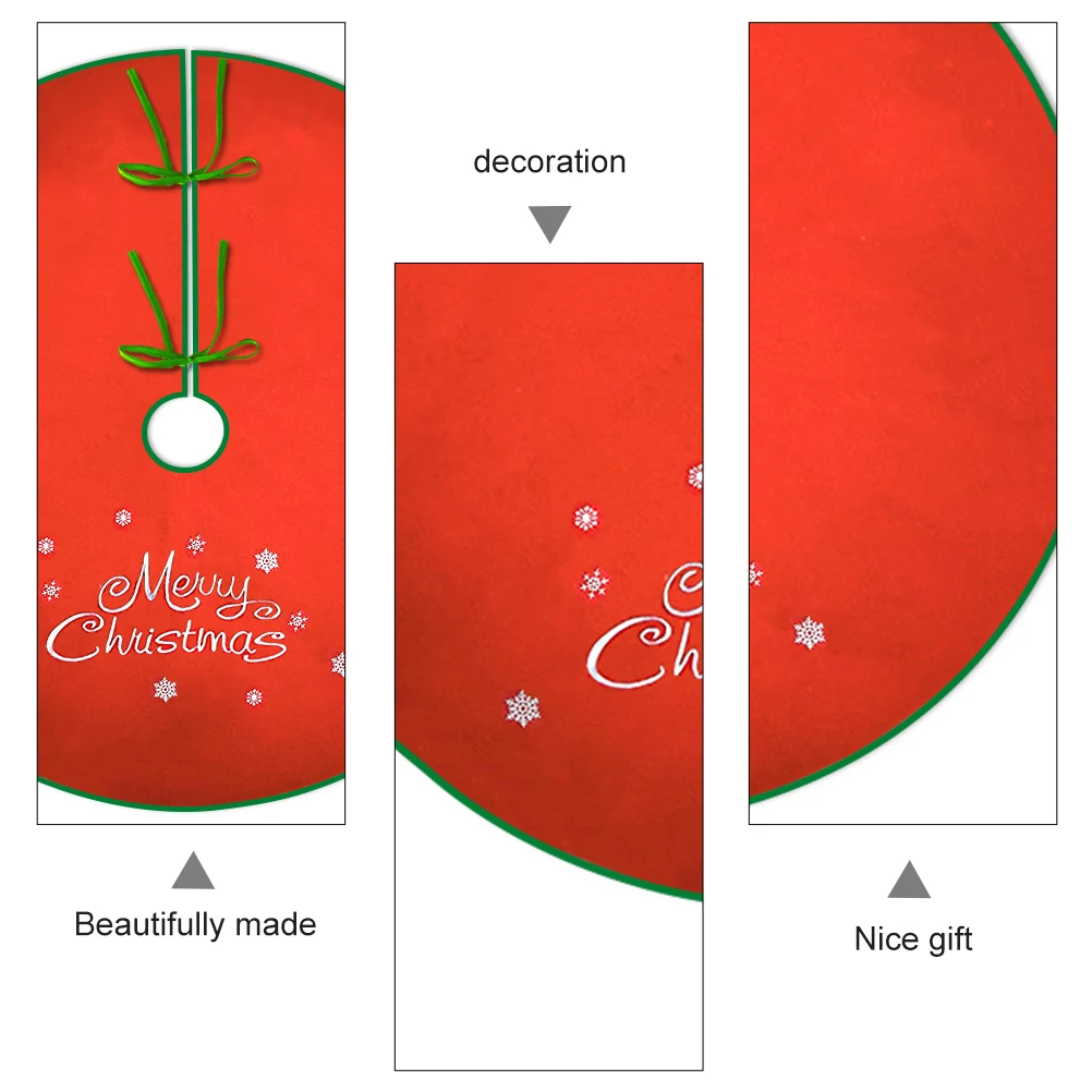 

1pc Christmas Tree Skirt High-Quality Cloth Decorative Mat For Tree Bottom Floor Carpet Xmas Party Accessories
