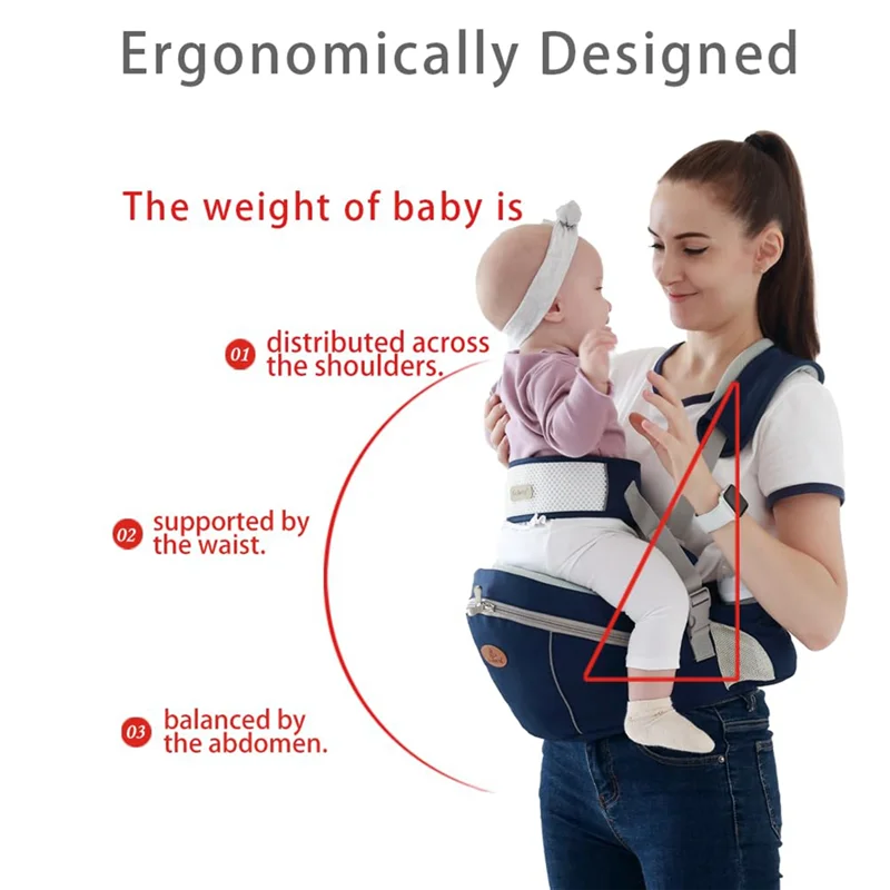 مريح الطفل الناقل المحمولة الرضع طفل الخصر البراز الرافعة الجبهة الوجه الكنغر نمط الورك مقعد حزام بطن تصميم التفاف