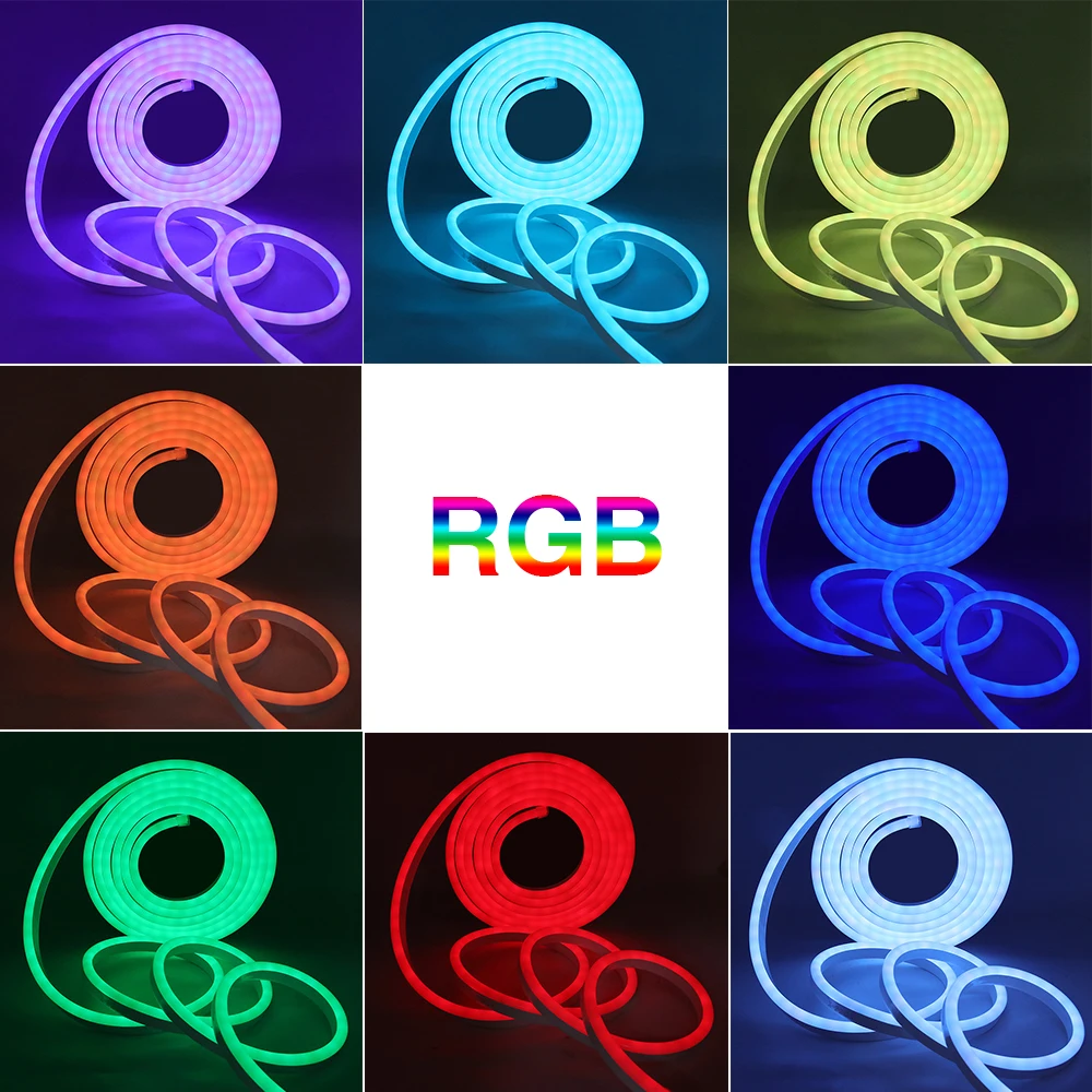 110V 220V RGB Neon Strip Waterproof Bluetoot APP Control Outdoor Garden Decor SMD 5050 Diode Lamp Flexible Ribbon Tape LED Strip