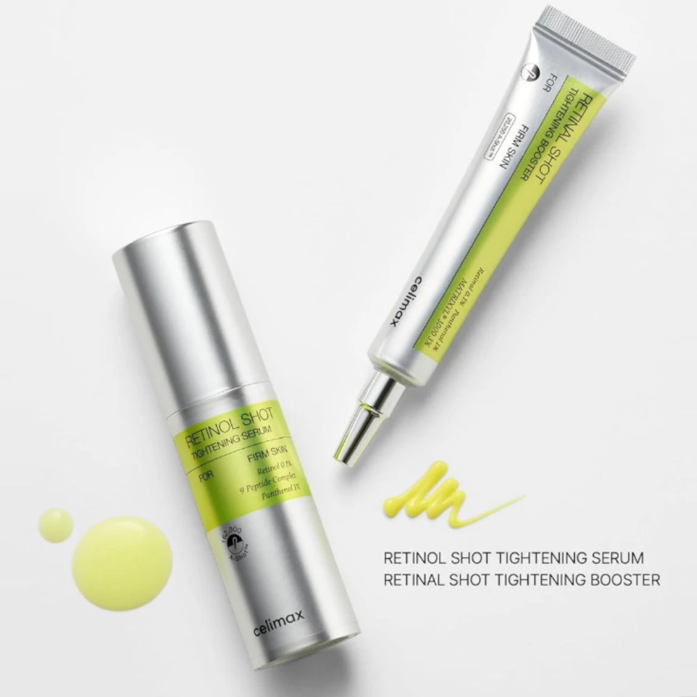 Korean The Vita A Retinal Shot Booster Set, Tightening Eye Cream 15ml & Face Serum 30ml for Firm Skin and Pore Refining Care