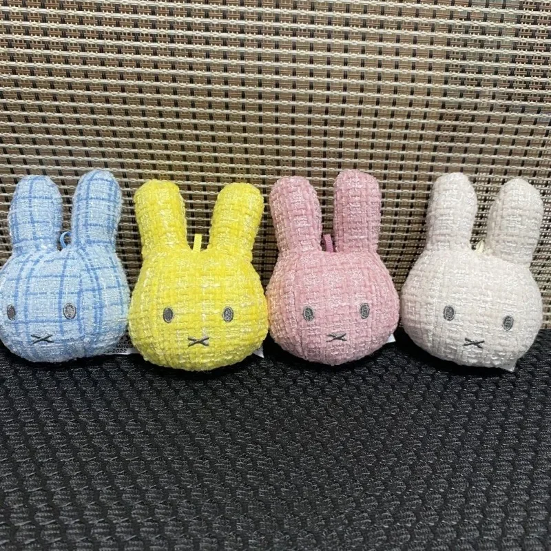

Kawaii Miffy плюшевый брелок для сумки, очаровательная кукла с головой кролика, милая мультяшная фигурка, брелок для ключей, аксессуары для девочек, креативный рождественский подарок