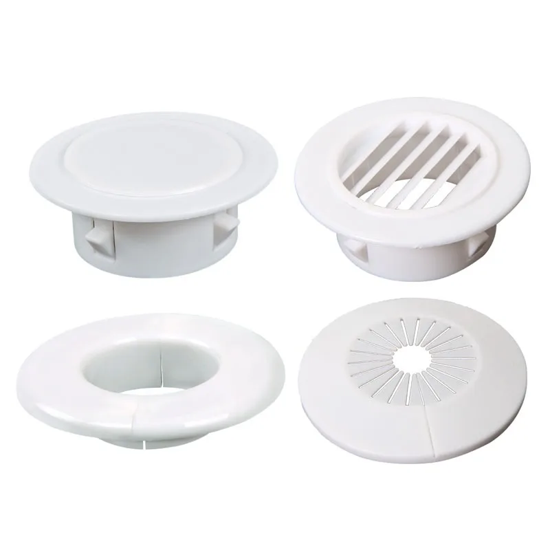 5PCS Air Conditioning Pipe Hole Decorative Cover Wall Hole Plug White Plastic for Pipe Hole Decorative Cover Shielding