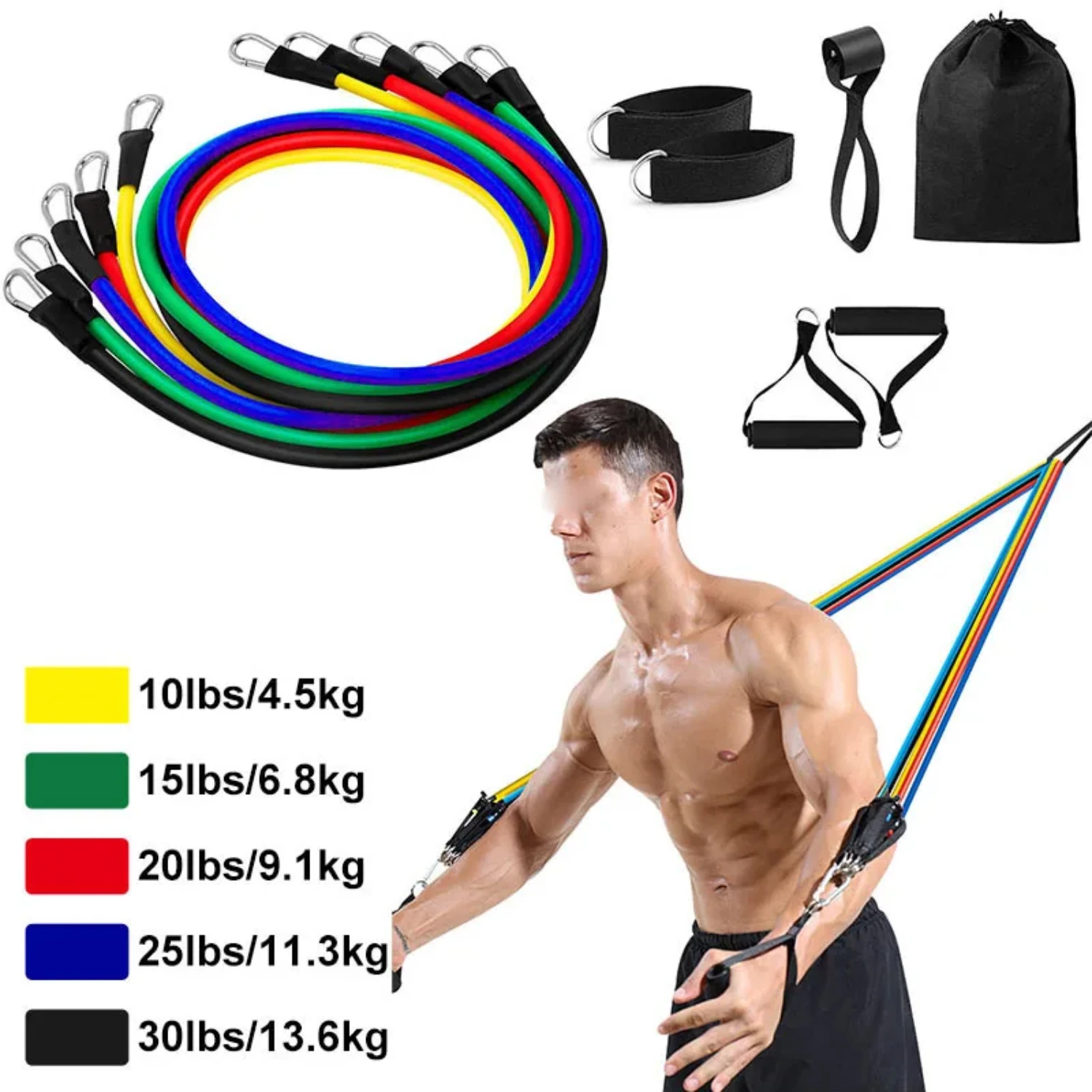 

Get the Ultimate, Comfortable, and Effective 11 Piece Portable Indoor Fitness Equipment Set for Ideal Home Workouts - Latex Resi