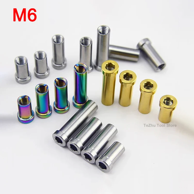 

1Pcs M6 Titanium Nut Full Length 13 15 17 21 23 25 33mm For Road Bicycle Brake Caliper C Clamp Fix Ti Parts