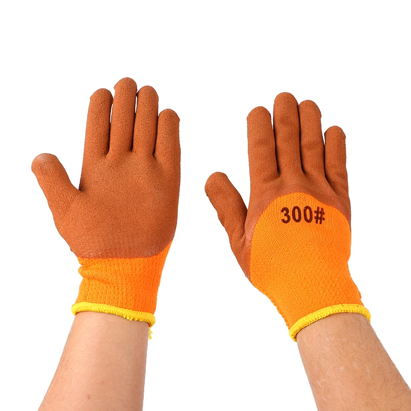 1 Pair Work Gloves For PU Palm Coating Safety Protective Glove Nitrile Professional Safety Suppliers Thickened And Warm