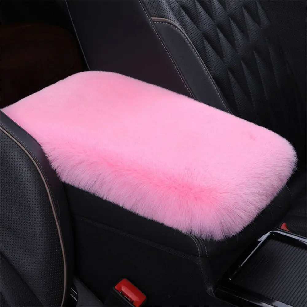 Plush Car Armrest Box Pad Protector Cover Tissue Storage Console Arm Rest Protection Interior Accessories Universal