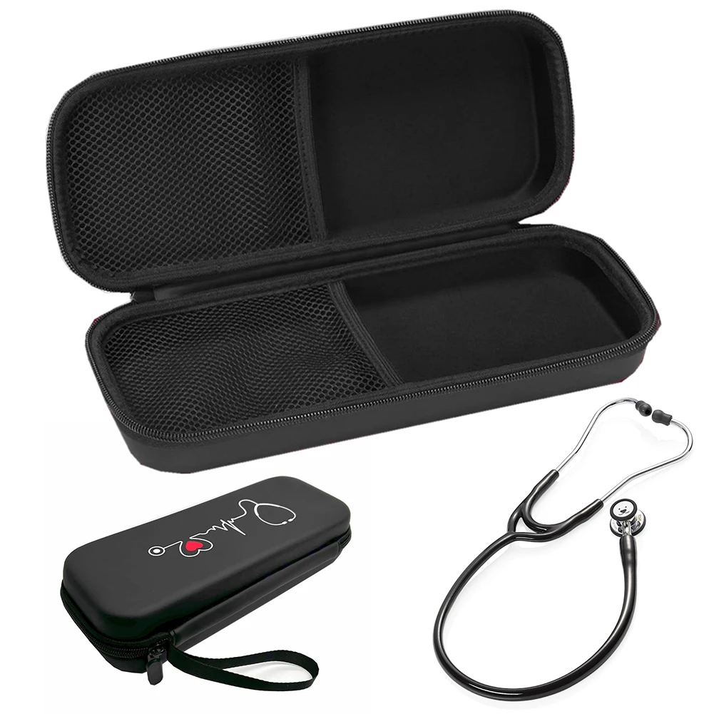 Portable Stethoscope Storage Bag Anti-scratch Stethoscope Case with Mesh Bag for 3M Littmann MDF ADC Omron and Most Stethoscope