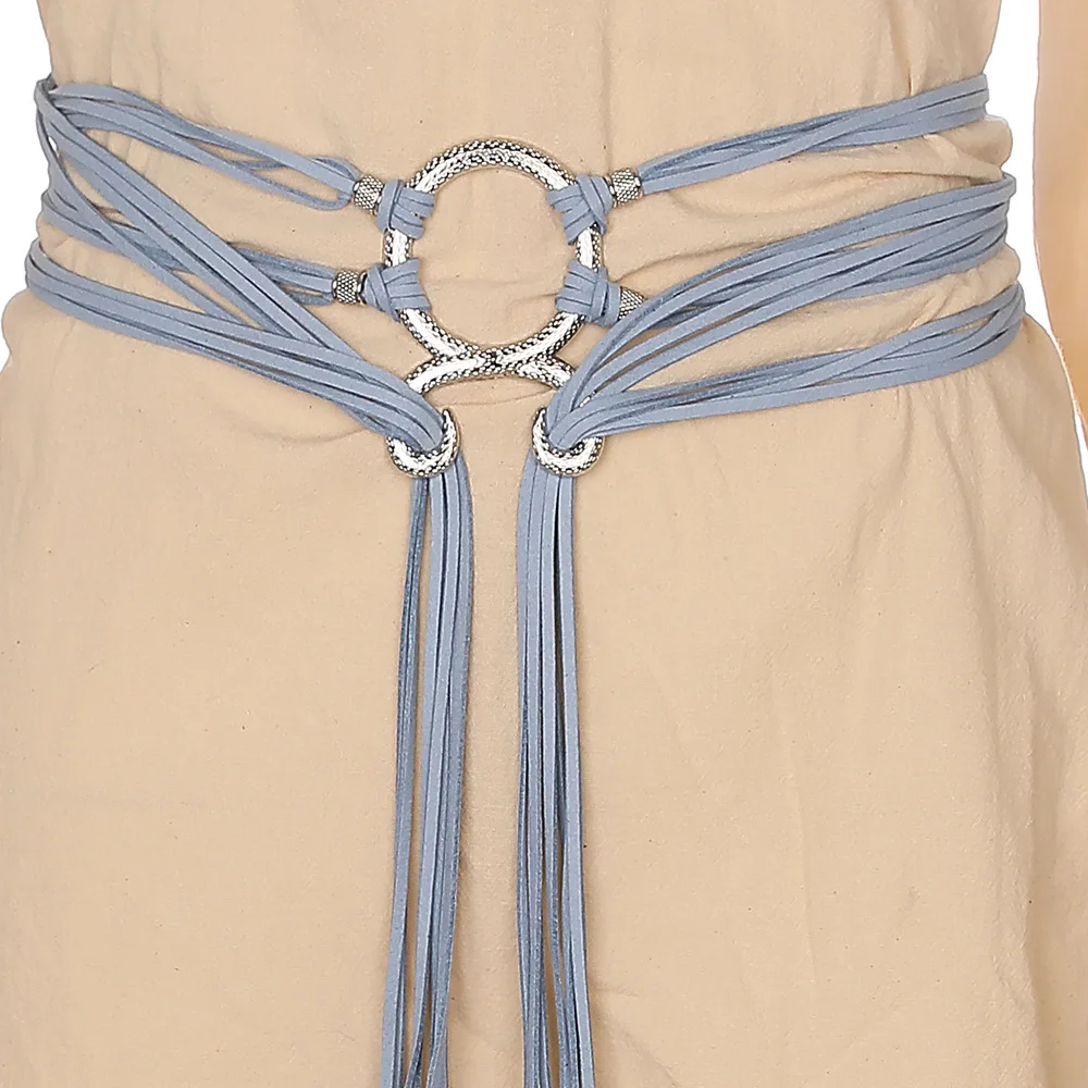 ผู้หญิงสไตล์นอร์ดิกยาวเชือกเข็มขัดแฟชั่น Troll CROSS เอว CHAIN Shaman Wizard ไวกิ้งอุปกรณ์เสริม