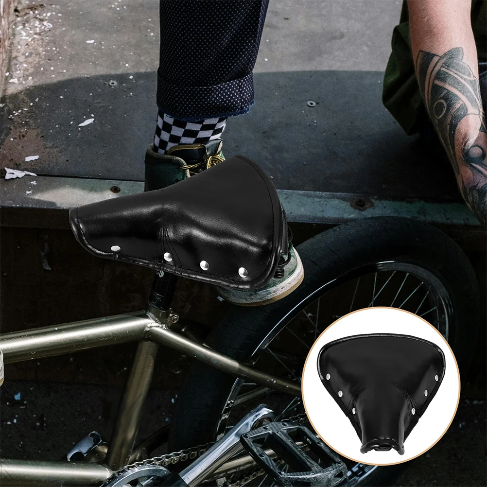 

2Pcs Vintage Bicycle Saddle Comfortable Wide Seat Spring Suspension Retro Cushion Road Bike Accessory Motorcycle Seat