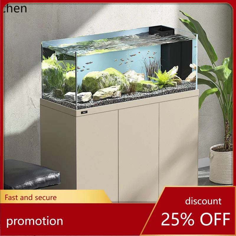 

ZML Living Room Fish Tank Self-Circulating No Water Change Needed Home Large Bottom Filter Office Aquarium