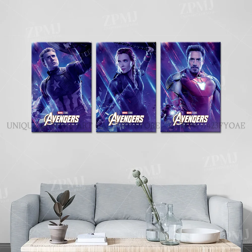 Einfache Film Wand Kunst HD Gedruckt Bild Marvel The Avengers Leinwand Wohnkultur Malerei Rahmenlose Wandbild Für Wohnzimmer Poster – Detail 2