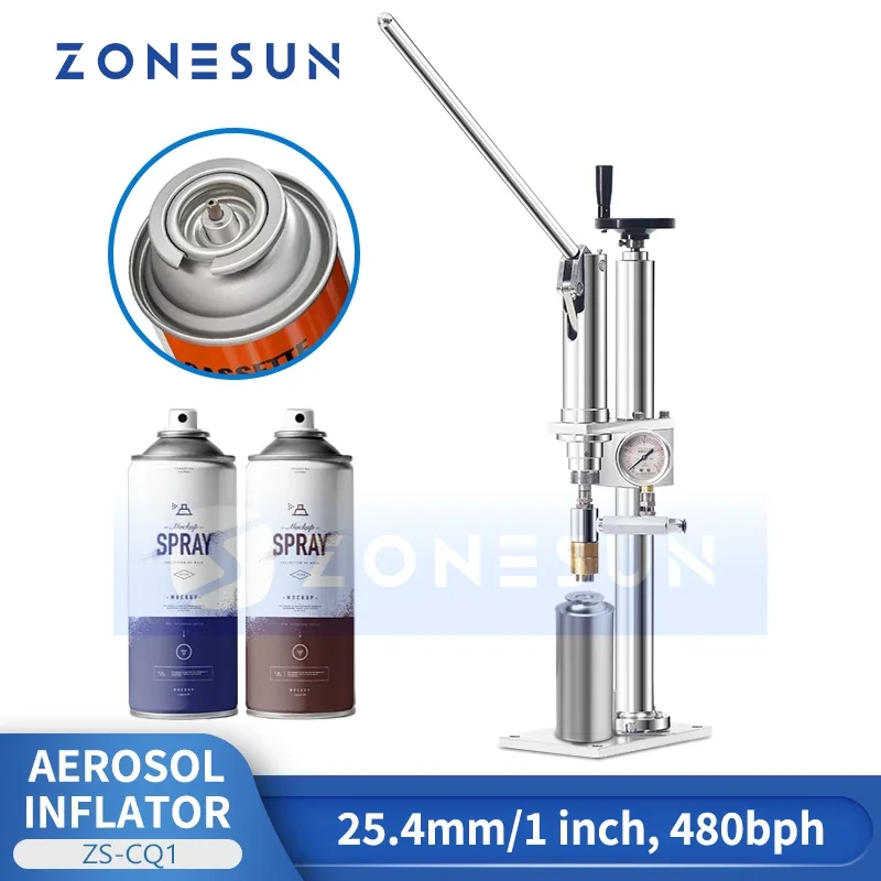 

ZONESUN ZS-CQ1 Aerosol Gas Filling Machine Aerosol Can Gas Filler Spray Paint Refill Machine Spray Can Filling Equipment