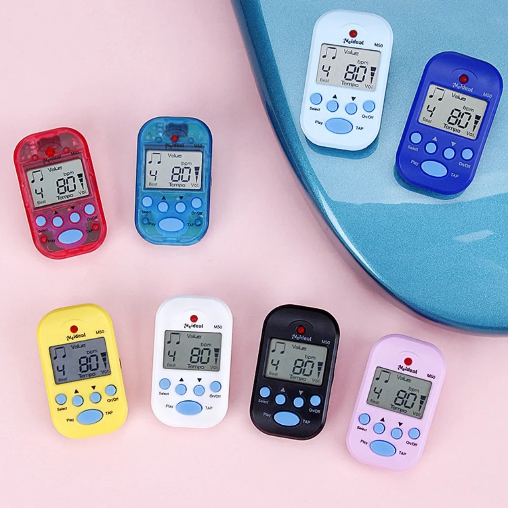 LCD Mini Metronome Professional Earphone Output Clip-on Pocket Metronome Plastic Lightweight Digital Beat Tempo Metronome Bass view 5