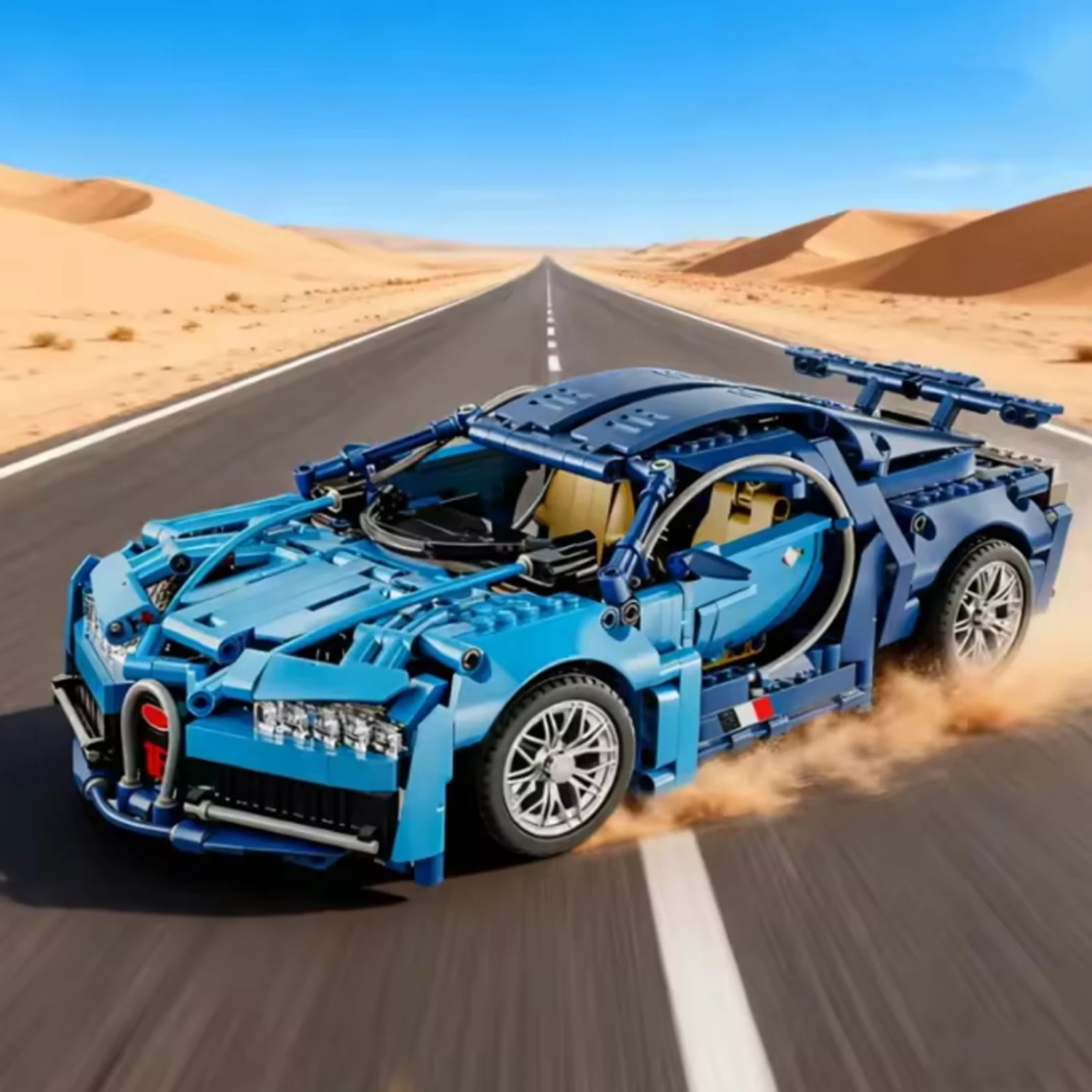 기술적인 1:14 슈퍼 스포츠카 블록 3가지 색상 랜덤 조립 브릭 차량 장난감 어린이 선물