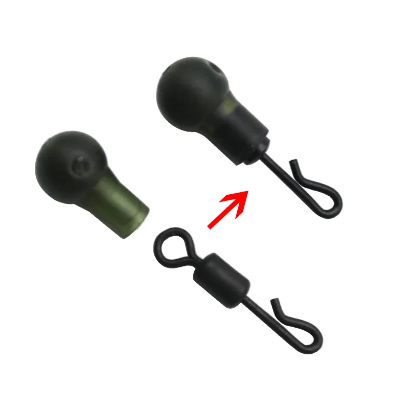 30pcs Carp Fishing Accessories Rounded Buffer Beads Size S/L for Helicopter Rig Chod Heli Buffer Sleeve Beads For Tackle