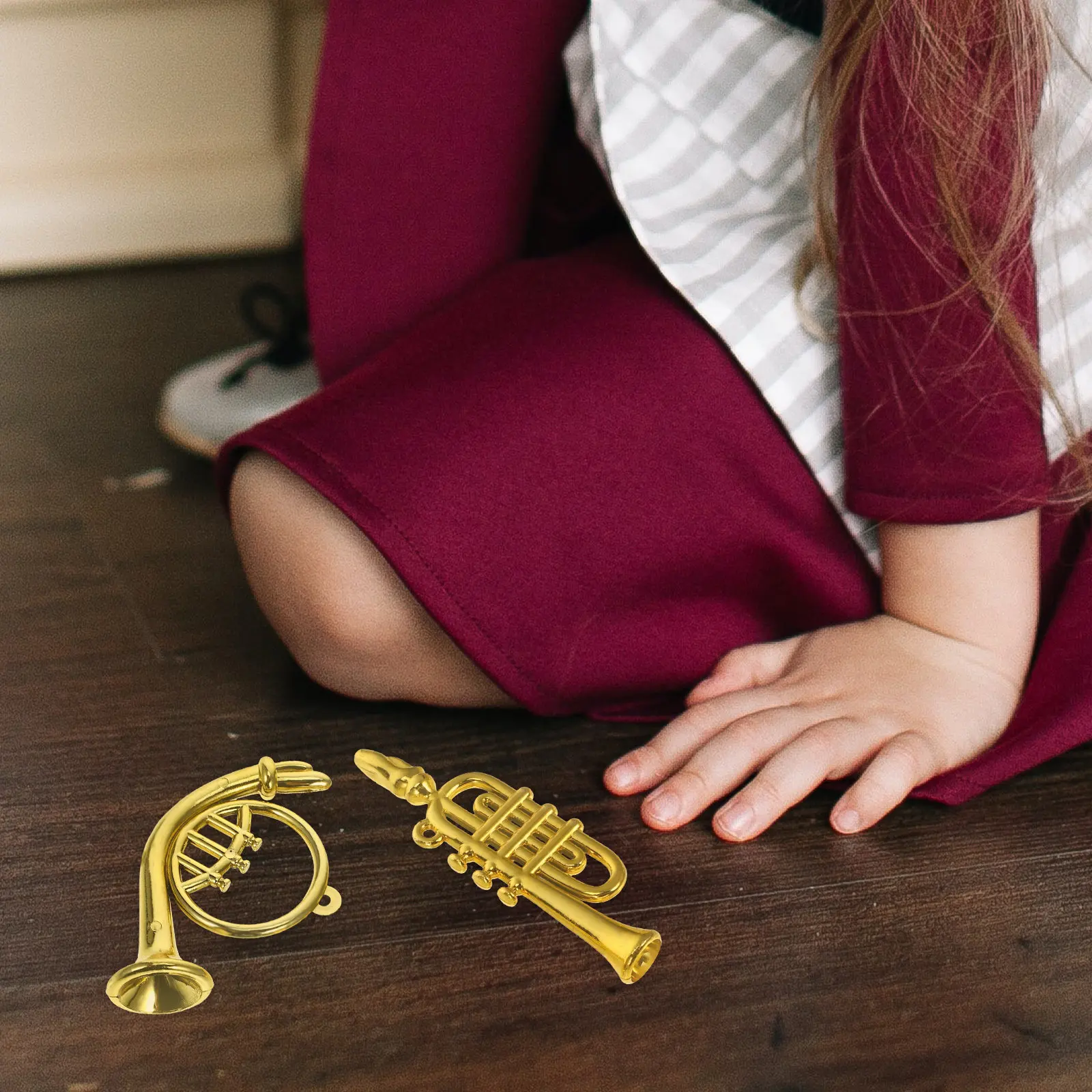 Musical Instruments - 4 Adet Mini Plastik Müzik Aletleri