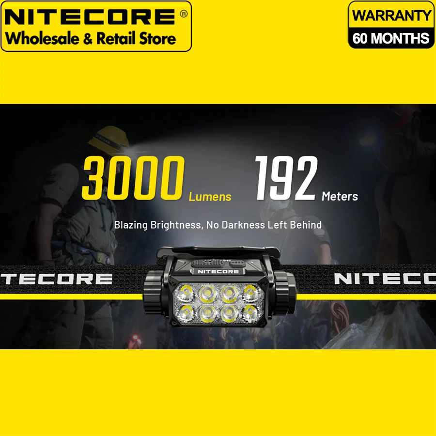 USB-C 18 واط شحن سريع NITECORE HC75 UHE 3000 لومن E-focus كشافات العمل مع بطارية ليثيوم أيون 5500 مللي أمبير