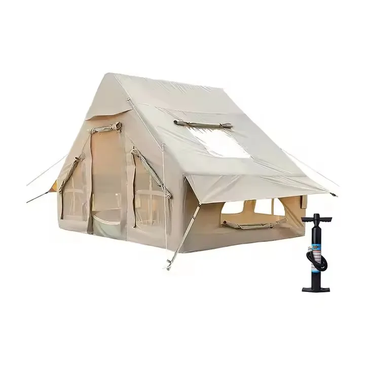Inflatable Camping Tent, 7.5sqm Oxford Fabric Waterproof Outdoor Tent