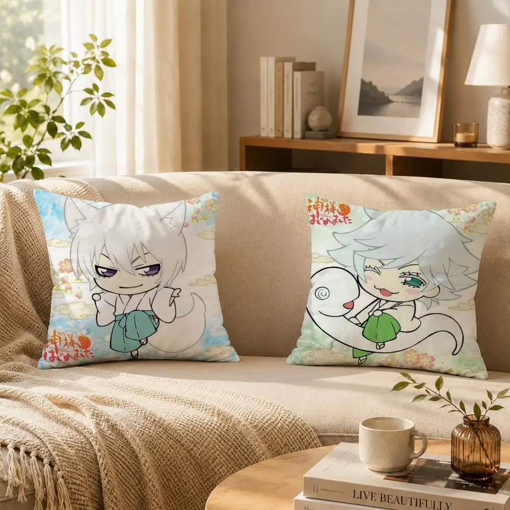 Anime-Kamisama KissS Cushion Cover  Ultra Soft Short Plush Cushion Covers 40/45/50cm Square Decorative for Sofa Home