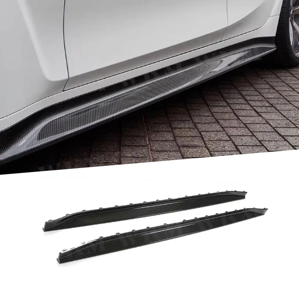 

Сухие боковые юбки из углеродного волокна для BMW G80 M3 седан, 4-дверный 2021 + расширитель, комплекты кузова для стайлинга автомобиля