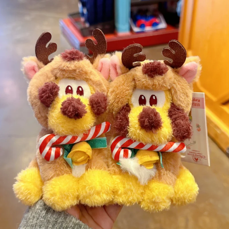 

New Disney Christmas Plush Doll Key Chain Doll Series Christmas Waltz Mickey Minicchi Chititi And Friends Peripheral Xmas Toys