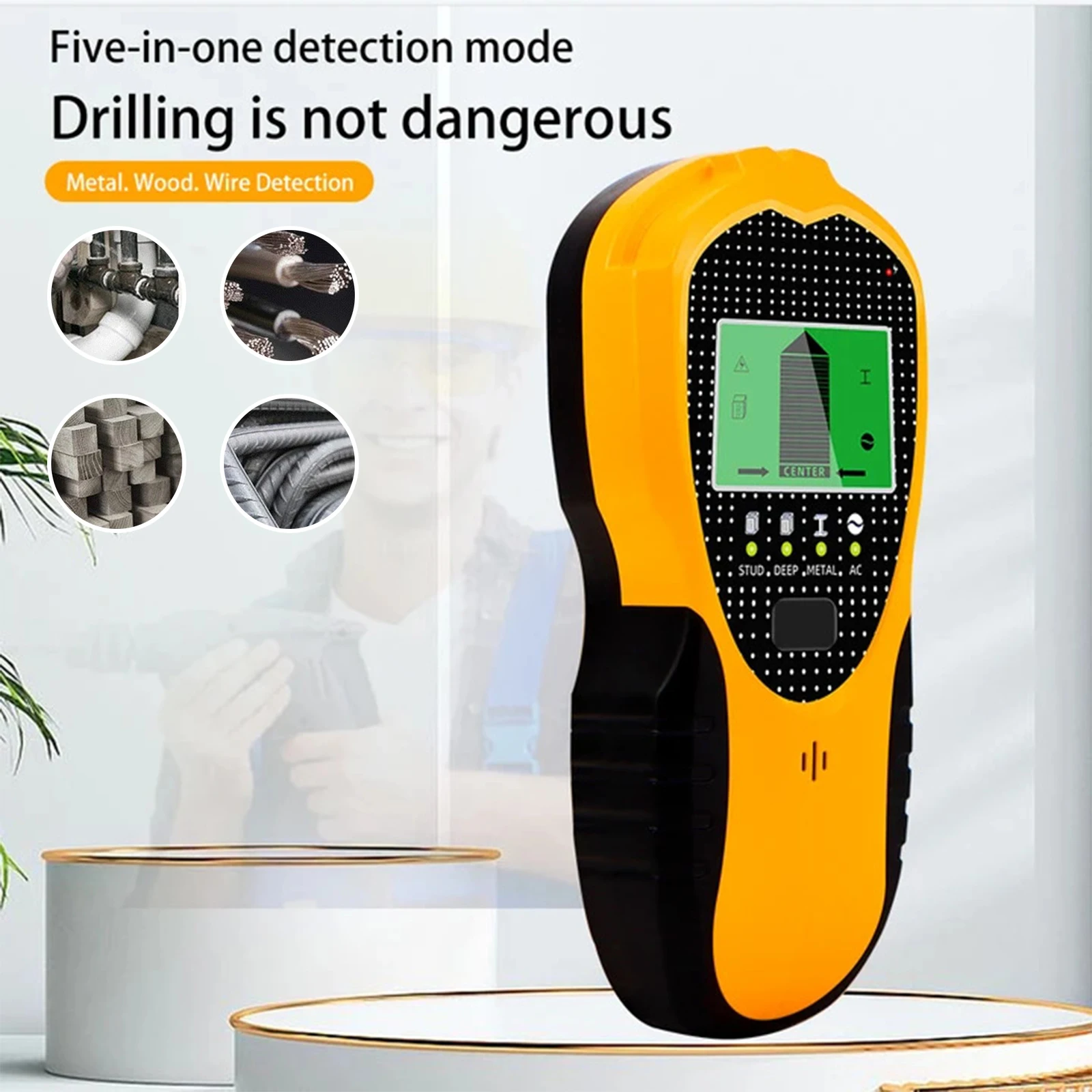 

4 in 1 Stud Finder Tool LCD Display Electronic Wall Wood Stud Finder Digital Stud Sensor for Wood Metal and AC Wire Detection