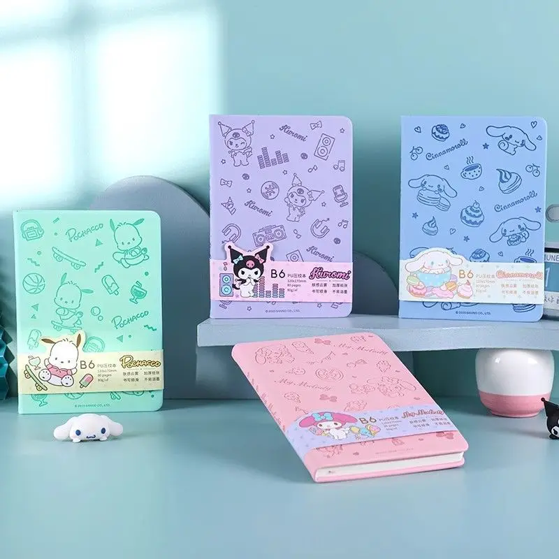 Sanrio Notebook Anime Cinnamoroll My Melody Notepad Kawaii Cute Student Stationery Diary Notebook School Supplies Kids Gifts