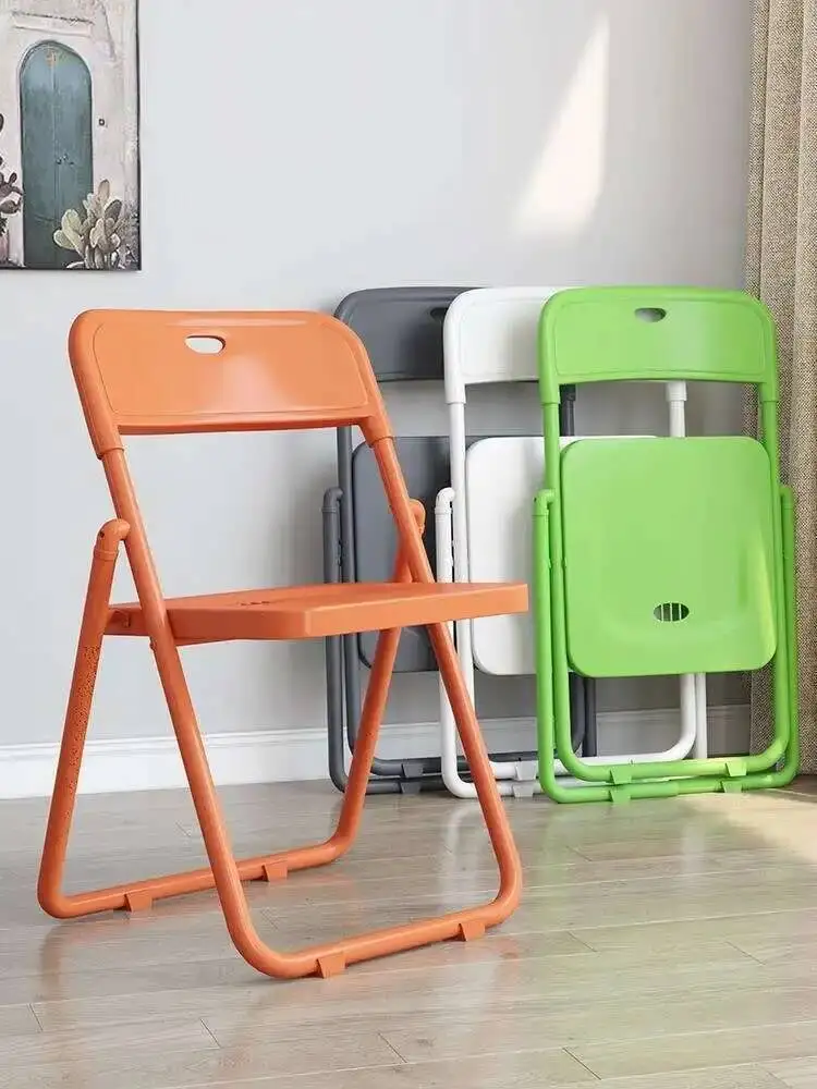 Home Meeting Folding Computer Activity Chair Training Chair Dining Chair Office Plastic Backrest Stool