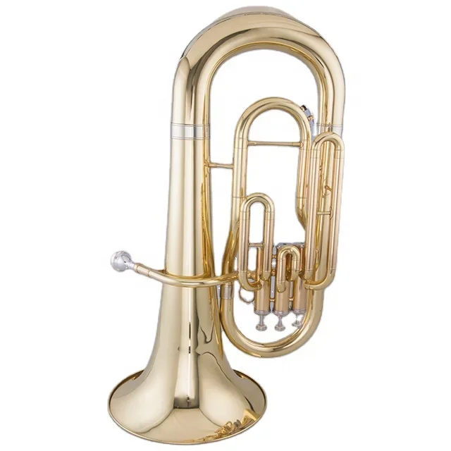 

Bb key Euphonium Gold Lacquer 3 Vertical Pistons Euphonium