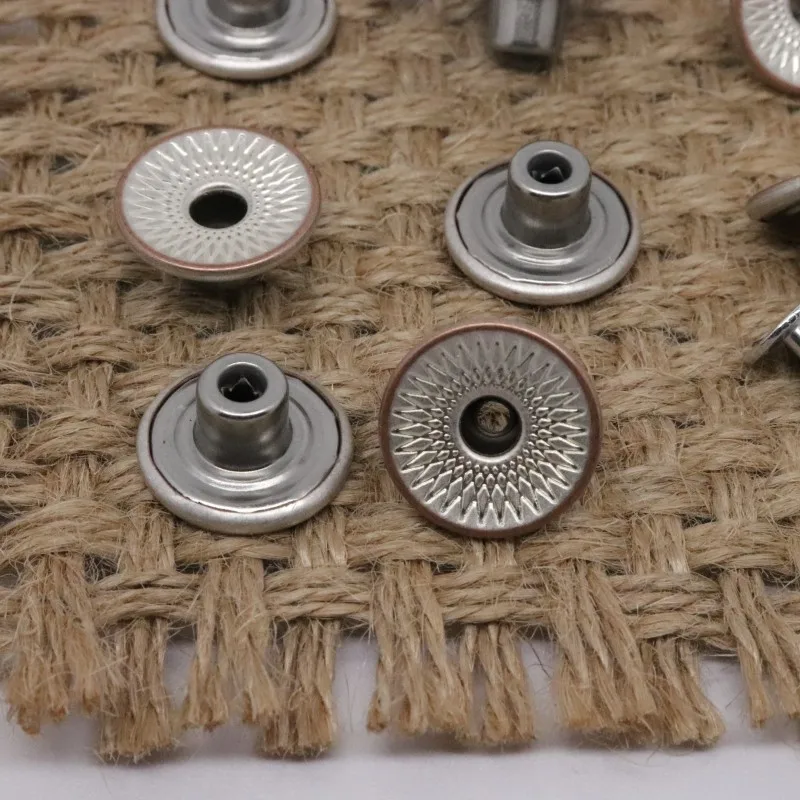 8 قطع من أزرار الجينز ذات الشق الواحد مع أظافر فوهة جانبية - أزرار معدنية لسراويل الدنيم والسترات والحقائب والخياطة اليدوية