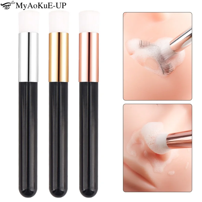 5 個まつげクリーンブラシラッシュシャンプーコーム中空まつげエクステンションブラシピールオフ鼻毛穴にきび除去メイクブラシ