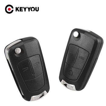 KEYYOU 2 przyciski Flip Remote Folding Car Key Cover Fob Case Shell Styling Case For Vauxhall Opel Corsa Astra Vectra Signum