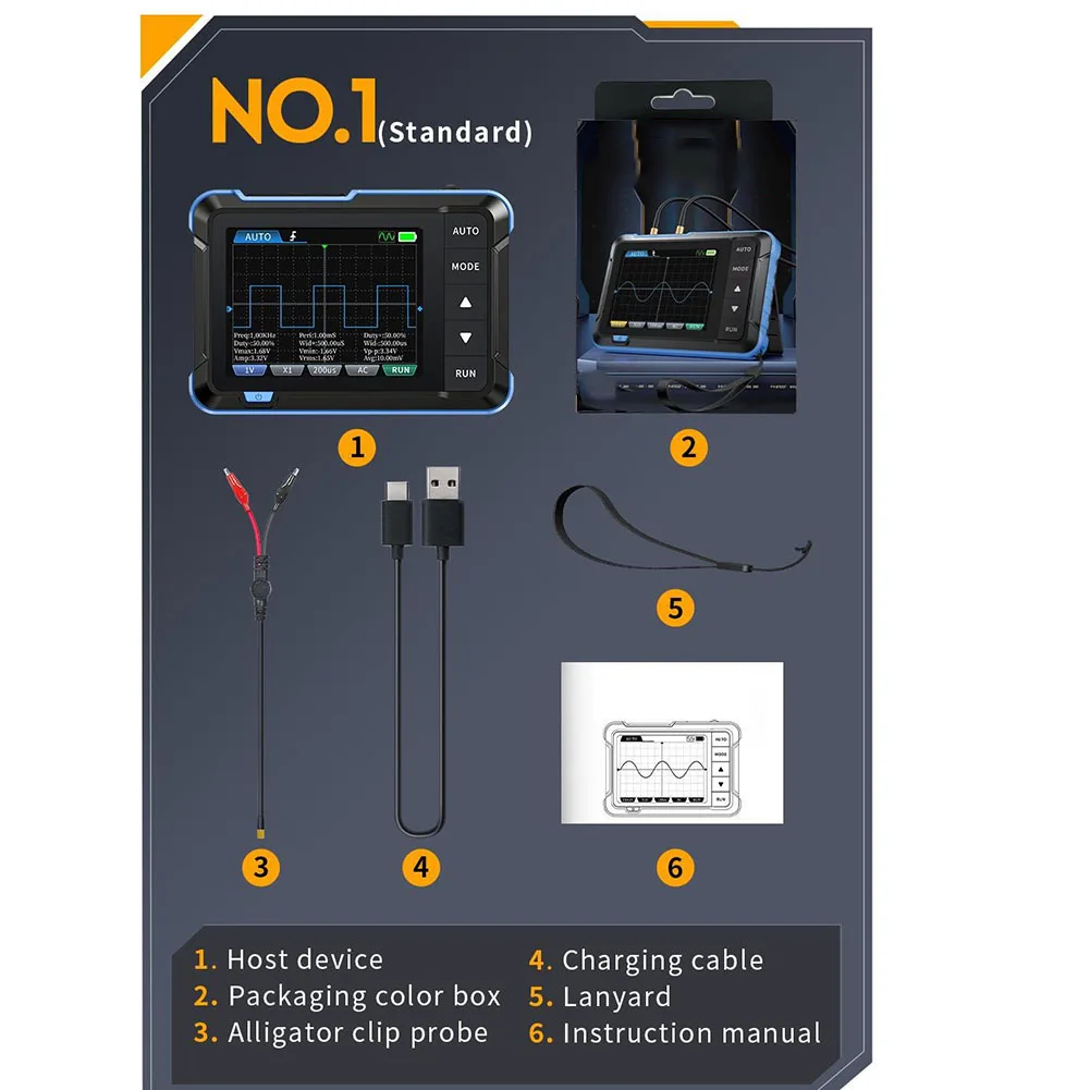 

Portable Digital Oscilloscope Tool Battery Powered Signal Measurement DSO153 5MS s Sampling Rate Long Battery Life