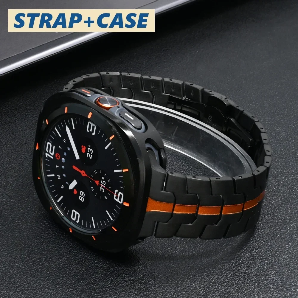 Stainless Steel Band Strap for Samsung Galaxy Watch Ultra47mm Aluminum Alloy Case for SAMSUNG GALAXY ULTRA7 47MM Bracelet Correa
